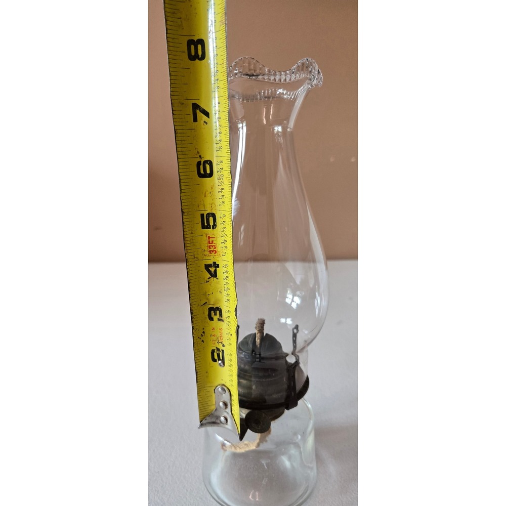 Antique Empire No 2 Oil Lamp Clear Glass Kerosene Lamp Chimney Complete - Picture 2 of 15